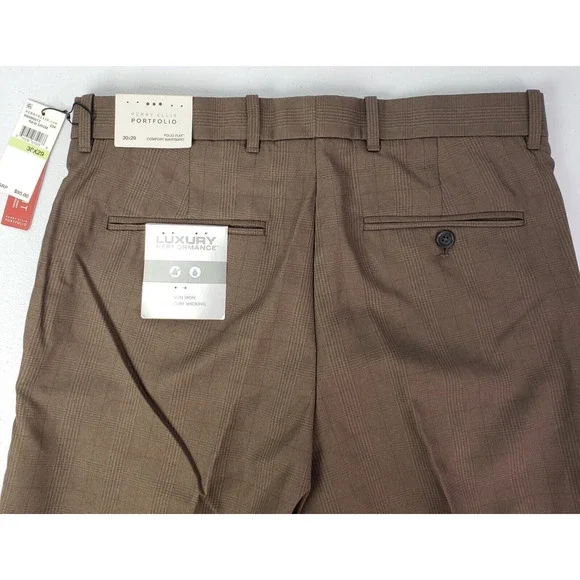 Perry Ellis Pants Men's 30x29 Rain Drum Portfolio Modern Fit Non Iron NWT - Picture 12 of 14